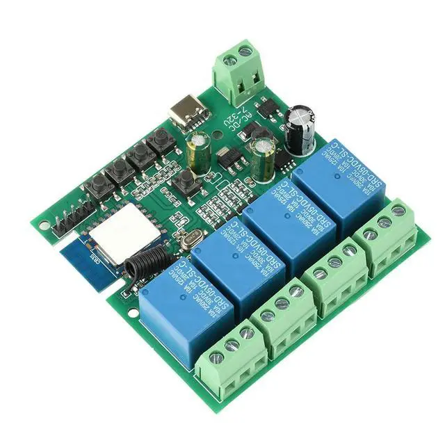 Alt view image 2 of 3 - DC/AC 5V/7-32V 4-Channel Remote Control Relay Switch Module 433MHz RF Swtich for Tuya Module