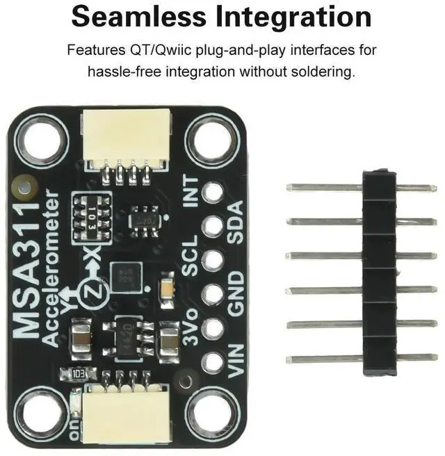 Main image of DC 3-5V MSA311 Triaxial Accelerometer Module Compatible With STEMMA QT/Qwiic Electronic Kit