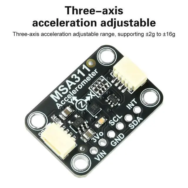 Alt view image 2 of 3 - DC 3-5V MSA311 Triaxial Accelerometer Module Compatible With STEMMA QT/Qwiic Electronic Kit