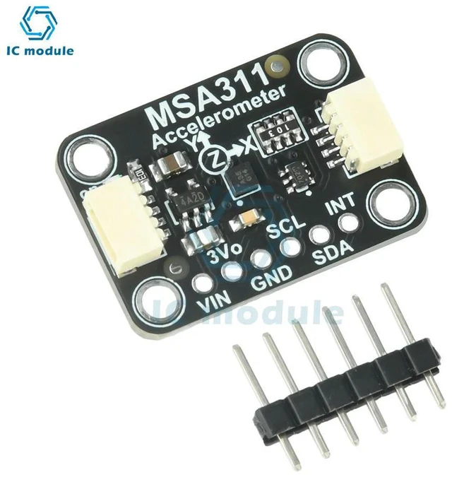 Alt view image 3 of 3 - MSA311 3-Axis Accelerometer Module DC 3-5V Compatible with STEMMA QT/Qwiic No Soldering Required for STEMMA QT/Qwiic
