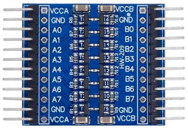 Main image of 8-channel level conversion module 3.3V and 5V Pi connected to 5V sensor, 8-channel IO bidirectional signal conversion board