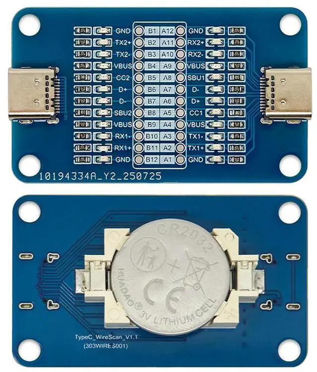 Main image of TYPE-C Fast Charging Cable Detection Module Type C to Type C Cable Detection Type-C Short Circuit On-Off Switching Test Board