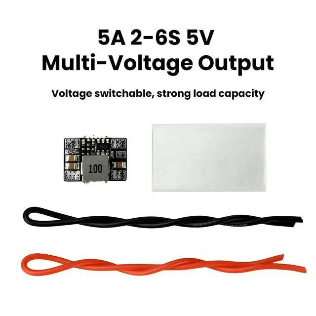 Alt view image 3 of 3 - High Performance RC BEC Step-Down Converter Mini Size Low Heat 2-6S LiPo 6-28V to 5V/12V voltage Regulator