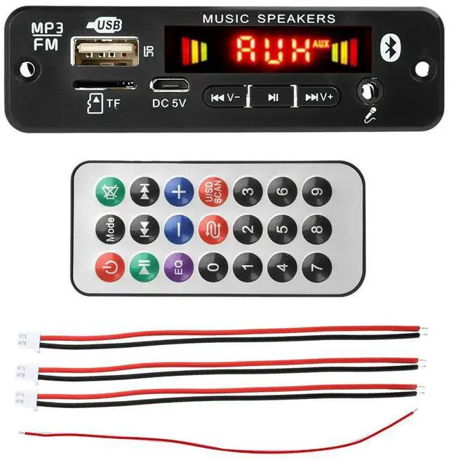 Main image of DC 6-18V Mp3 Decoder Board with 2*20W Amplifier Bluetooth 5.0 Car FM Radio Module TF USB Recording Call Lossless Motherboard