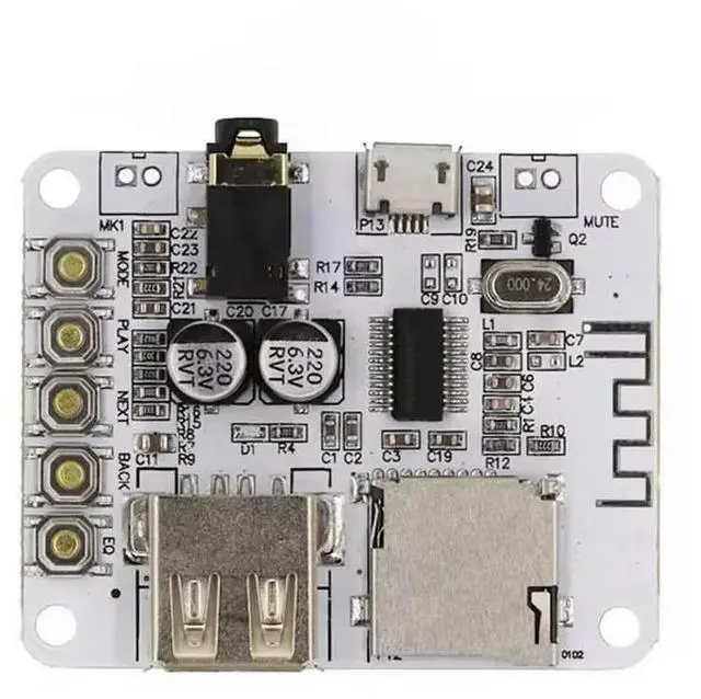 Main image of Bluetooth MP3 decoding module, audio receiving board, decoding and playback with USB TF card front-end output