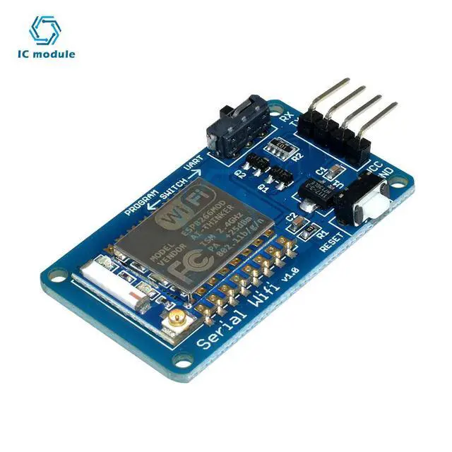Alt view image 3 of 3 - ESP8266 ESP-07 Serial Module V1.0 Adapter with PCB Antenna for IoT DIY Projects
