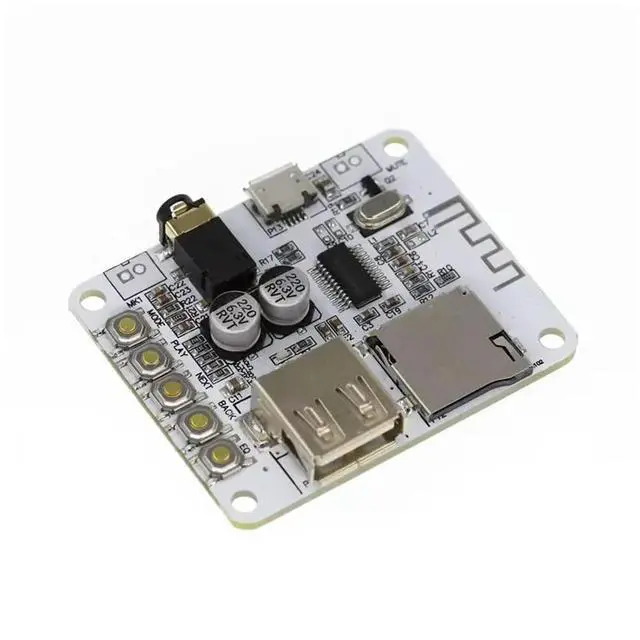Alt view image 3 of 3 - Bluetooth MP3 decoding module, audio receiving board, decoding and playback with USB TF card front-end output
