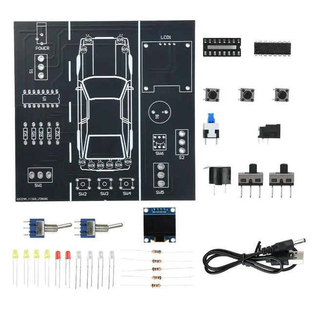 Alt view image 2 of 3 - DIY Car Driving Simulation Soldering Practice Kit STEM Electronic Project Car Driver Simulator Solder Project Electronic Kit
