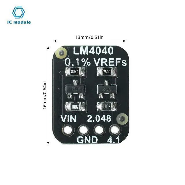 Alt view image 3 of 3 - LM4040 Voltage Reference Module Dual Output 2.048V 4.096V High Precision 0.1% for ADC Calibration DIY Electronics