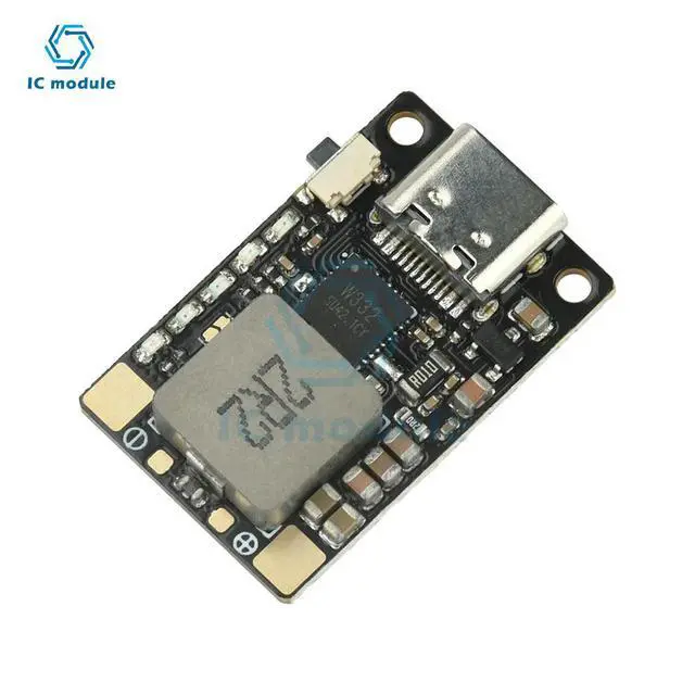 Alt view image 3 of 3 - 18W 3.7V Lithium Fast Charging Module Boost-Type Balanced Charge/Discharge with Type-C Interface for Power Banks/Drones