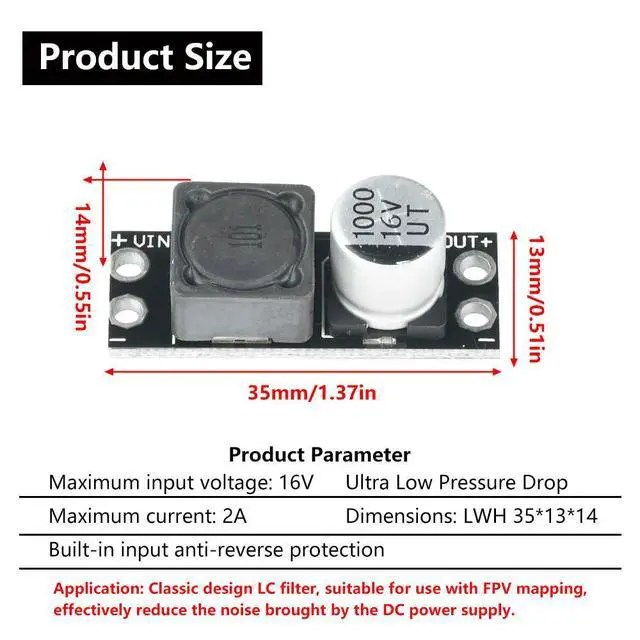 Alt view image 2 of 3 - DC 16V 2A FPV LC Band Pass Filter FOR Ham Radio RF Power Amplifier Transmitter Receiver