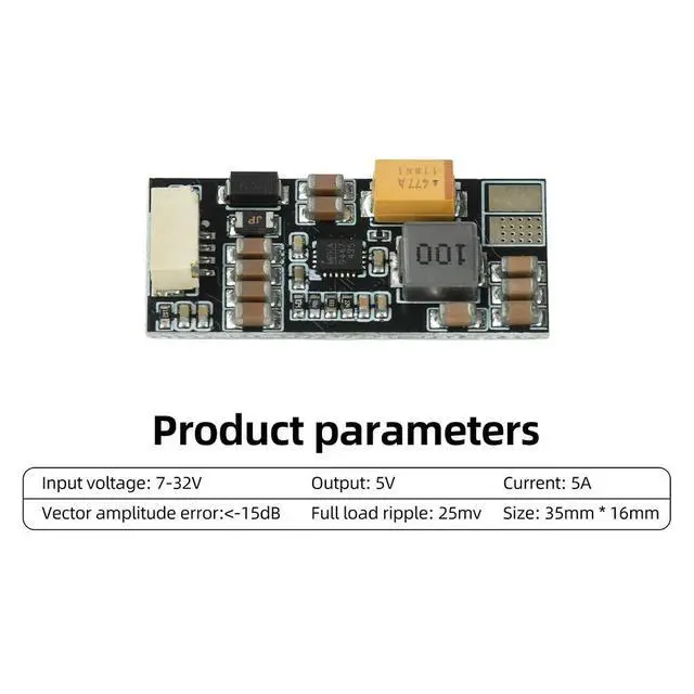 Alt view image 2 of 3 - Mini DC Step Down BEC Module 7-32V Input 5V 5A Output 25mv Full Load Ripple Voltage Regulator For RC Model Servo Flight Receiver