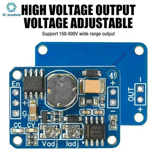 Alt view image 2 of 3 - DC-DC Boost Converter Module 3.6-20V To High Voltage 150-500V Adjustable Output Current 0.1-20mA For DIY Electronics Projects