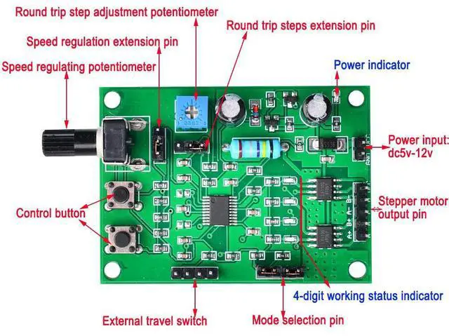 Main image of DC5V-12V Micro Stepper Motor Drive Board Motor Drive Control Board 2-phase 4-wire 4-phase 5-wire Deceleration Stepper Motor DIY