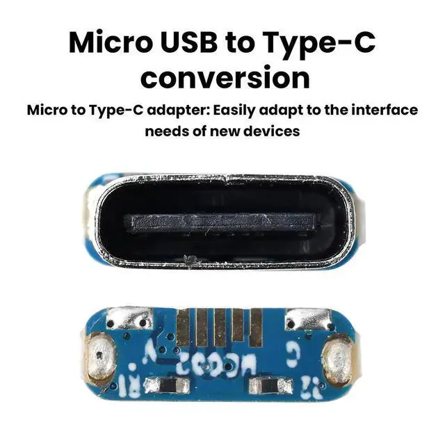 Alt view image 2 of 3 - DIY Micro USB to Type C Adapter Module USB2.0 Charging Data Transfer Pin to Pin Welding Converter Board Old Equipment Upgrade