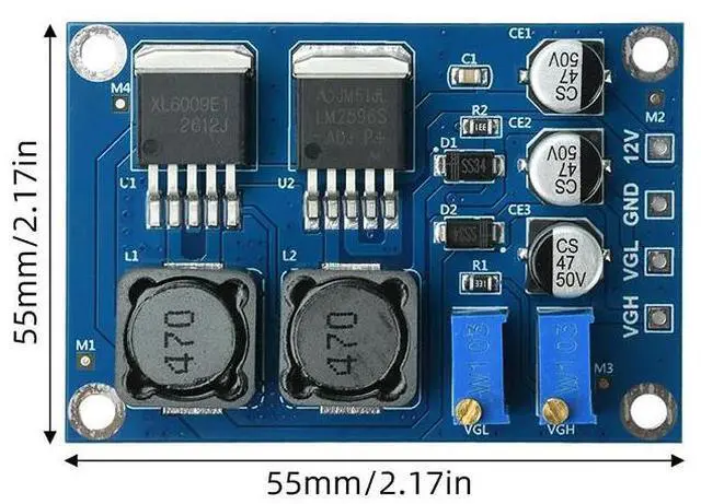Alt view image 2 of 3 - TV DC Modification Small Board DC 12V Input VGH VGL Adjustable Anti Burn Screen Module For LCD TV Broken Screen Fault Repair