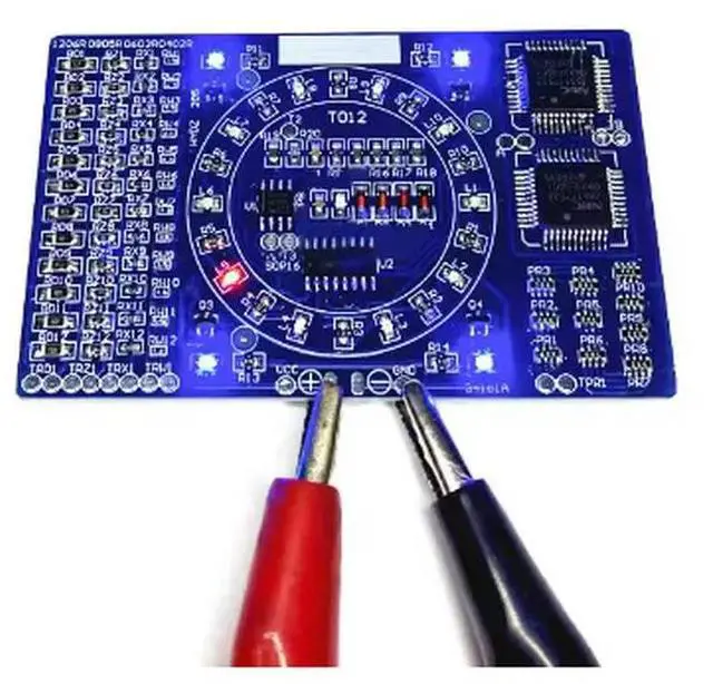Main image of 012 Advanced Full Surface mount Circulating Flow Light Kit SMT Welding Practice QFP44 Training Welding Parts