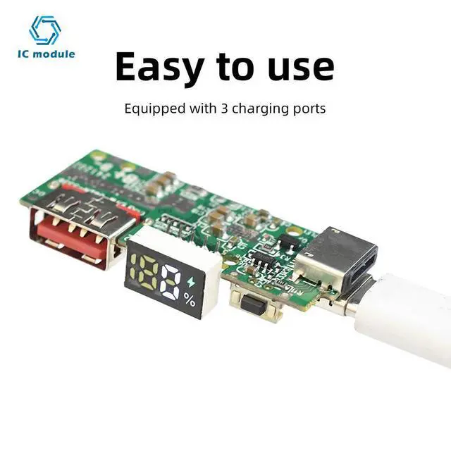 Alt view image 2 of 3 - Super Fast Charging 22.5W Module IP5356 Type-C Bidirectional Power Bank DIY Motherboard with Multiple Protections for Electronic