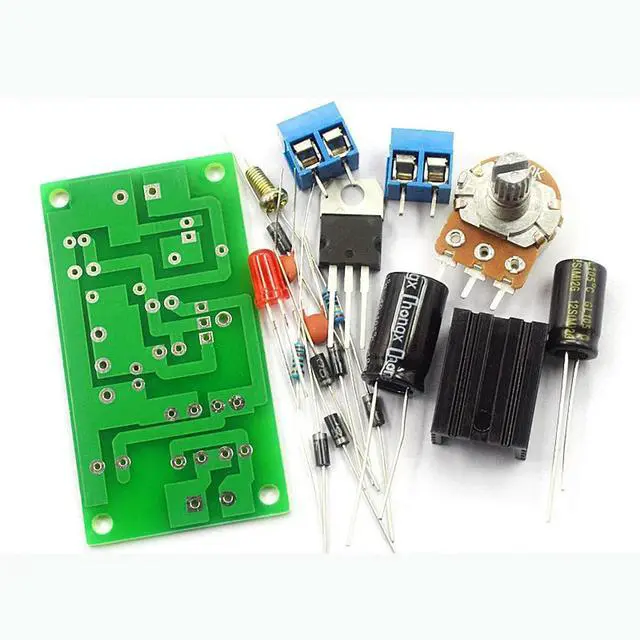 Alt view image 2 of 3 - LM317 Adjustable Stabilized Power Supply Kit Linear Continuous Adjustable DC Stabilized Power Supply Module DIY Training