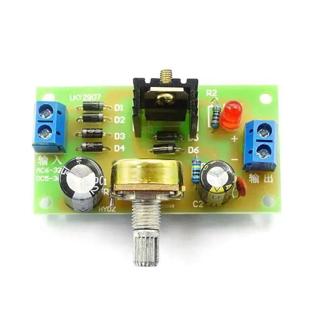 Alt view image 3 of 3 - LM317 Adjustable Stabilized Power Supply Kit Linear Continuous Adjustable DC Stabilized Power Supply Module DIY Training