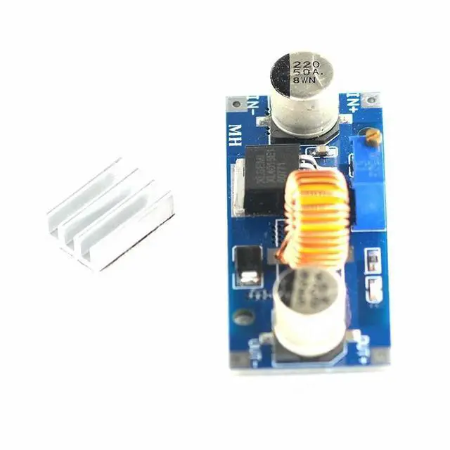 Alt view image 3 of 3 - 5A DC-DC adjustable buck power module, high-power and high-efficiency voltage regulator board far exceeds LM2596