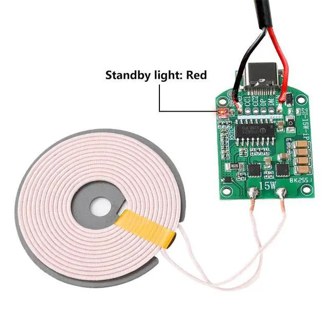 Alt view image 2 of 3 - 15W Qi Charger PCBA Module Type-C Port 5V 9V 12V Wide Voltage Popup Compact Fast Charging Transmitter For Phones