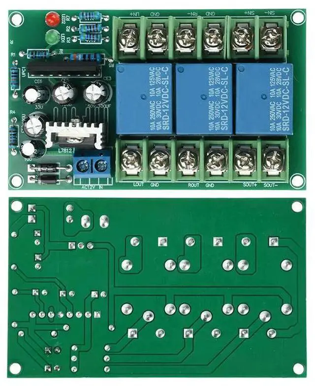 Main image of High Power 2.1 Three Way Speaker Protection Module AC12 18V Dual Power Supply 3pcs 10A Relay Fit Within 600W Amplifier