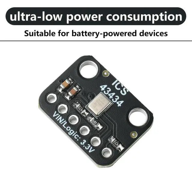 Alt view image 3 of 3 - ICS-43434 I2S 3.3V MEMS microphone Module Breakout Low cost Low Pass Filter Electronic Component Kit