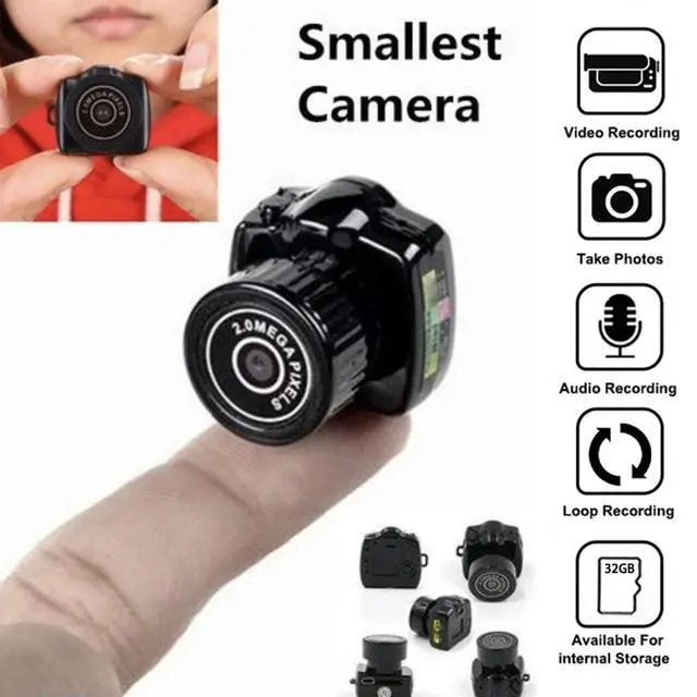 Alt view image 2 of 3 - Tiny Mini Camera HD Video Audio Recorder Webcam Y2000 Camcorder Small DV DVR Security Micro Camera