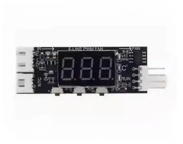 Main image of 12V Four Wire PWM Fan Temperature Control Governor 3A Temperature+Speed Digital Display Fan Speed Reduction Noise Reduction Belt