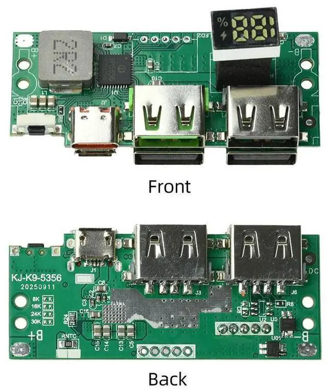 Main image of DIY Power Bank PD QC Full-Protocol Digital Display Fast Charging Module IP5356 High Efficiency Charging for Electronic Projects