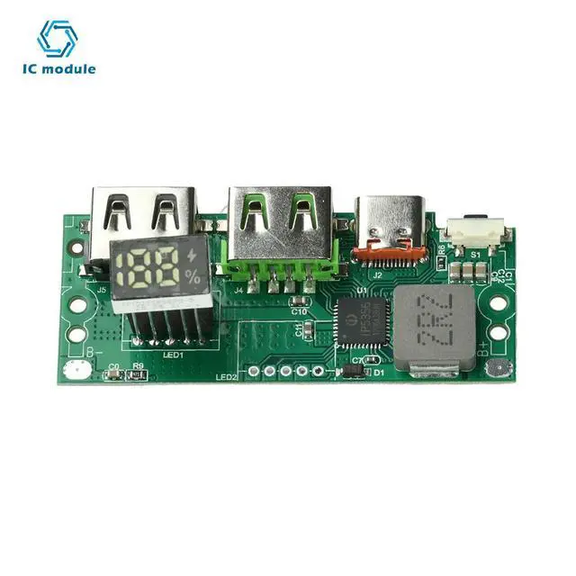 Alt view image 3 of 3 - DIY Power Bank PD QC Full-Protocol Digital Display Fast Charging Module IP5356 High Efficiency Charging for Electronic Projects