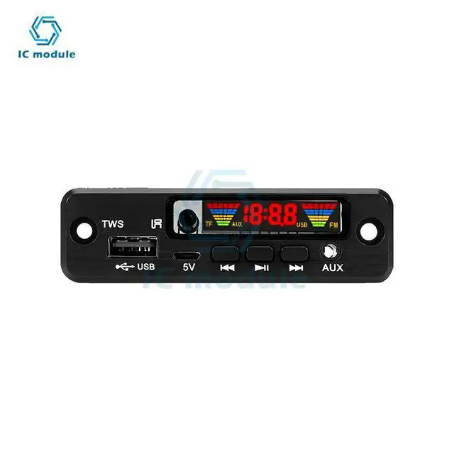 Alt view image 3 of 3 - DC3.7-5V TWS interconnection Bluetooth MP3 Decoder Board Lossless Audio FM Remote Control Speaker Accessories AUX FM