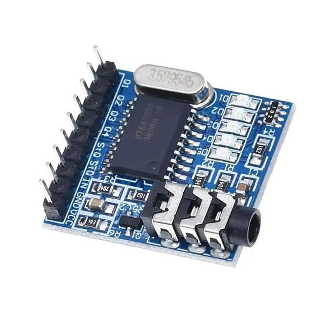 Alt view image 5 of 6 - MT8870 DTMF Voice Decoding Module Phone Module Speech Decoding Voice Board Module LED Indicators with Pins