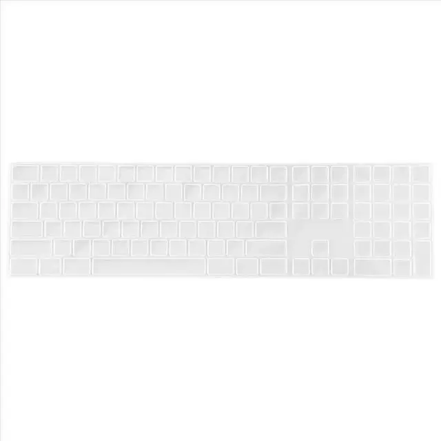 Alt view image 6 of 6 - Silicone Thin Keyboard Skin Cover Protector With Numeric Keypad For Transparent