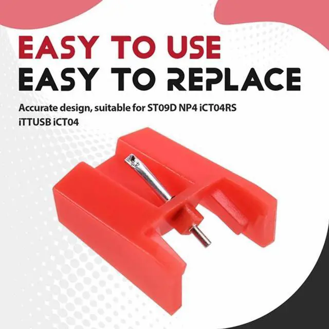 Alt view image 5 of 6 - Turntable Stylus Needle For ST09D NP4 ICT04RS ITTUSB ICT04 LP Vinyl Record Player Gramophone Accessories