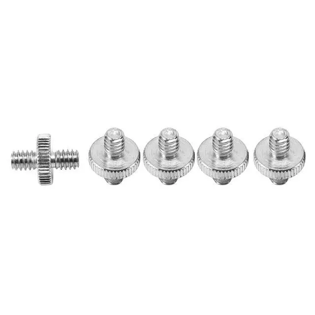 Alt view image 5 of 6 - 5 Pieces 1/4 inch Male to 1/4 inch Male Metal Threaded Adapter Tripod Converter for DSLR Camera,Tripod,Monopod,Shoulder Rig
