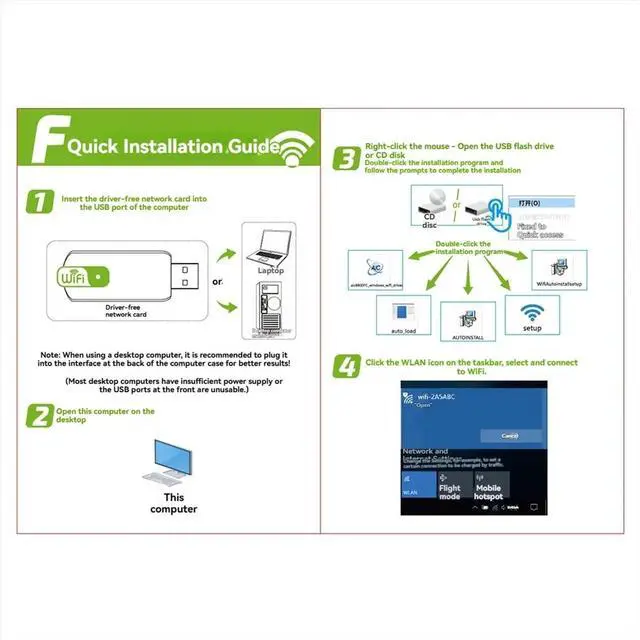 Alt view image 4 of 6 - 150Mbps USB Adapter Network Mini Dongle 2.4GHz Signal Reception Plug & Play for PC Laptop