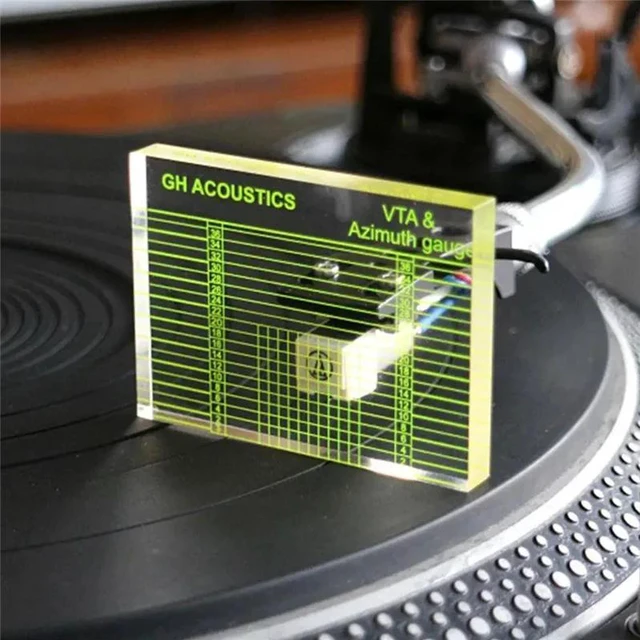 Alt view image 4 of 6 - VTA Balance And Azimuth Adjustment Ruler Vinyl Record Player Measuring Phono Tonearm VTA/Cartridge Azimuth Ruler Durable