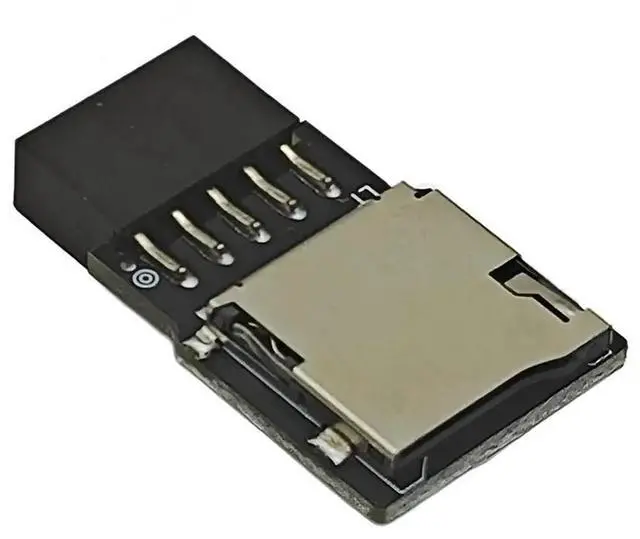 Alt view image 5 of 6 - Motherboard USB2.0 9Pin to TF Card Reader 9-Pin USB 2.0 Extender Card Internal Motherboard 9pin to TF Slot Adapter