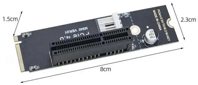 Alt view image 5 of 6 - M.2 NVME to PCIE X1 X4 X16 Converter Adapter PCIe 4.0 X4 to M.2 M-Key Expansion Card Supports 2260 2280 with IDE Cable