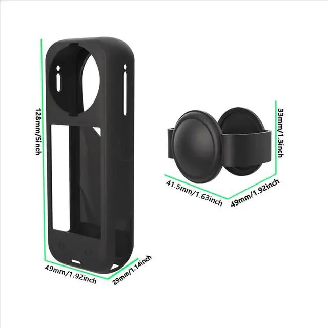 Alt view image 4 of 6 - Silicone Protective Case for X5 with Lens Cap Shockproof Sleeve Protective Sleeve Camera Protective Cover Red
