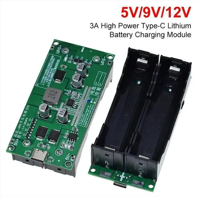 Alt view image 4 of 6 - Type-C 15W 3A Lithium Charger Module DC-DC Step Up Booster Fast Charge UPS Power Supply Converter 9V