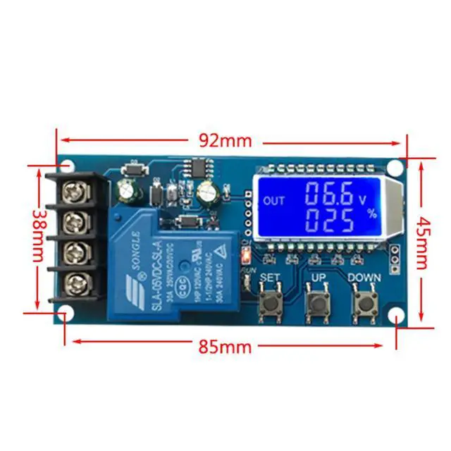 Alt view image 4 of 6 - 6-60V 30A Lead-Acid Solar Charge Controller Protection Board Charger Time Switch 12V 24V 36V 48V Battery