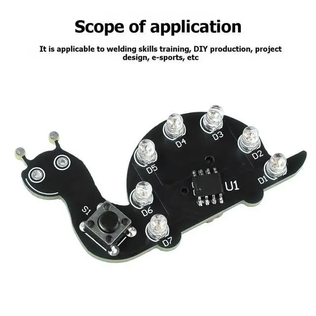 Alt view image 4 of 6 - DIY Soldering Learning Kit with LED Shell Light SMD SMT Learner Solder Kit for Electronics Enthusiasts
