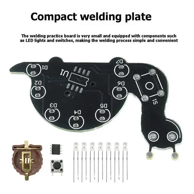 Alt view image 5 of 6 - DIY Soldering Learning Kit with LED Shell Light SMD SMT Learner Solder Kit for Electronics Enthusiasts