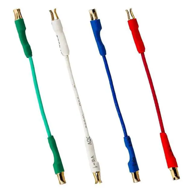 Alt view image 6 of 6 - 4PCS Turntable Headshell Lead Wires Spring Clip Connector, Phono Cartridge Cables for Universal Record Player