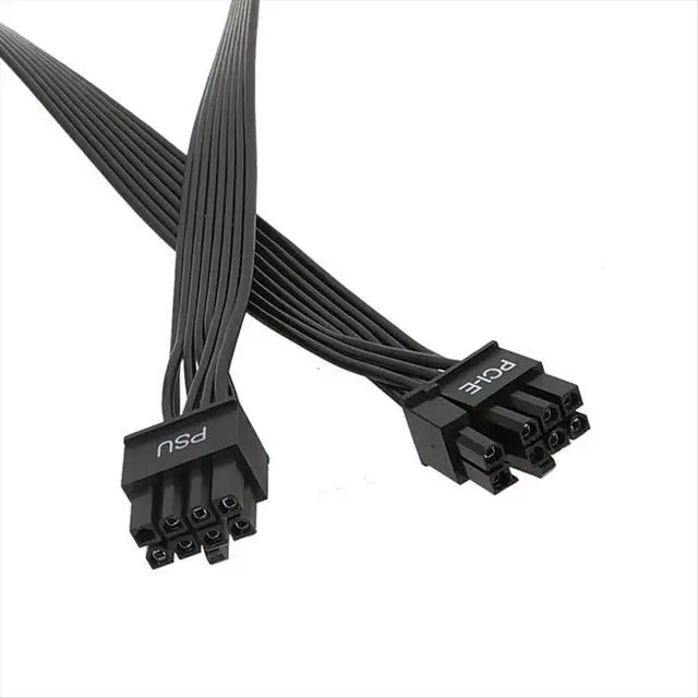 Alt view image 4 of 6 - PSU 8 Pin to Dual 6+2 Pin PCI-E Power Cable for , Male to Male GPU Cable for Modular Power Supply