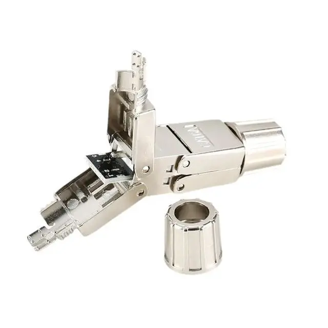 Alt view image 5 of 6 - CAT6A Network Cable Extender Adapter Ethernet RJ45 Converter Fully Shielded Module Cord Splitter Lan Expand Connector