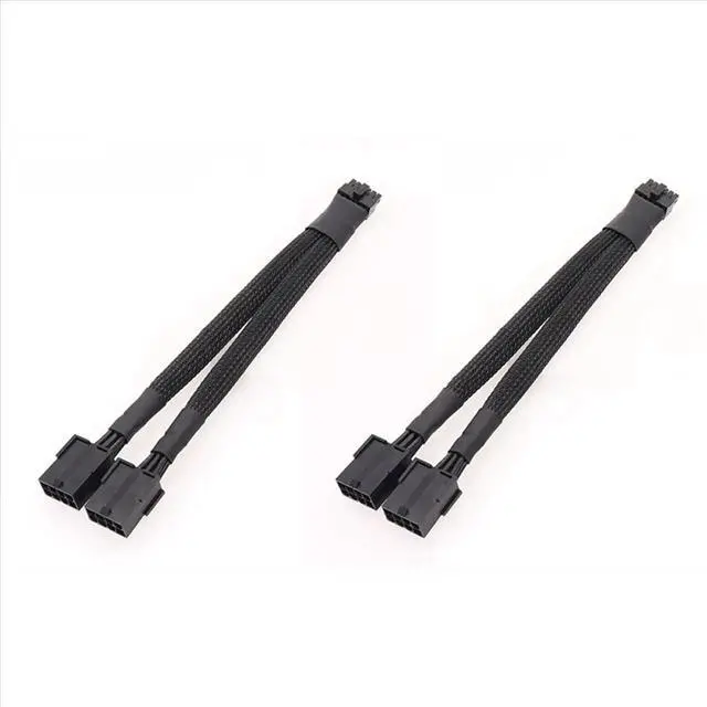 Alt view image 5 of 6 - 2X Video Card 12VHPWR PCIe 5.0 12 Pin to Dual GPU PCIE 8-Pin Cable for RTX30 Series 3070 3080 RTX3090 Public Video Card